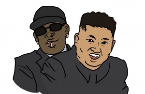 Rodman and Jong-un. (Art by Rebecca Duce)