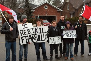 Protestors gathered across Canada for a national day of action against the Anti- Terrorism Act. Photo by Taylor Berzins